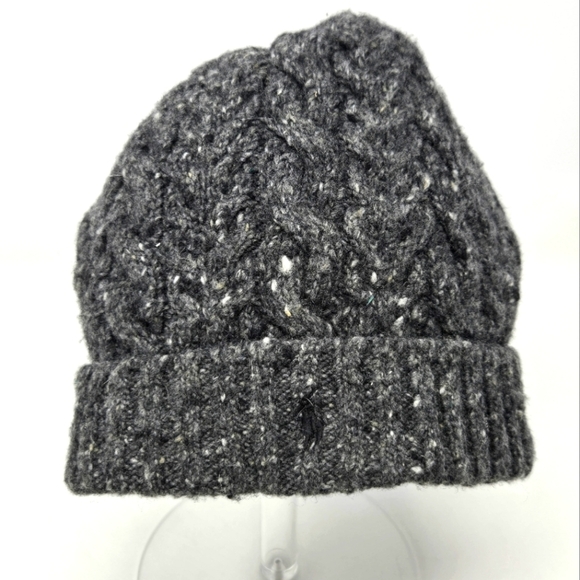 Polo Ralph Lauren Other - POLO RALPH LAUREN CHARCOAL GREY KNITWEAR BEANIE MERINO WOOL BLEND UNISEX OS